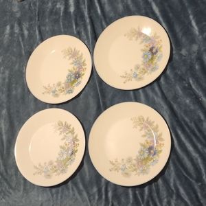 Set of 4 Amcrest Flower Festival Plates